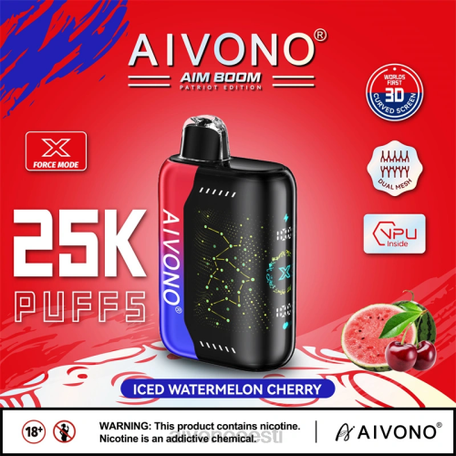 Aivono AIM BOOM 25 000 jäätunud arbuusikirss 4P4L347 - Aivono Puffs