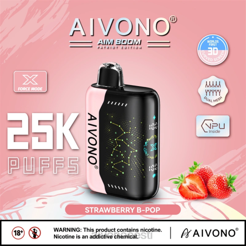 Aivono AIM BOOM 25 000 maasika b-pop 4P4L352 - Aivono Puffs Eesti