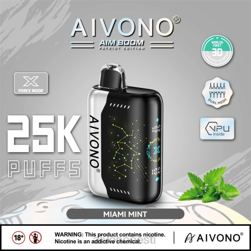 Aivono AIM BOOM 25 000 miami piparmünt 4P4L349 - Aivono Eesti