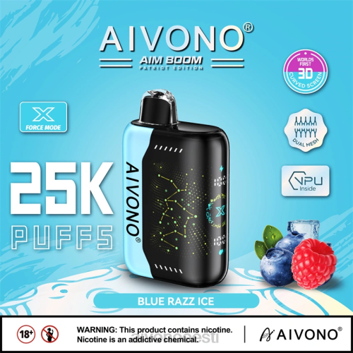 Aivono AIM BOOM 25 000 sinine razz jää 4P4L345 - Aivono Eesti
