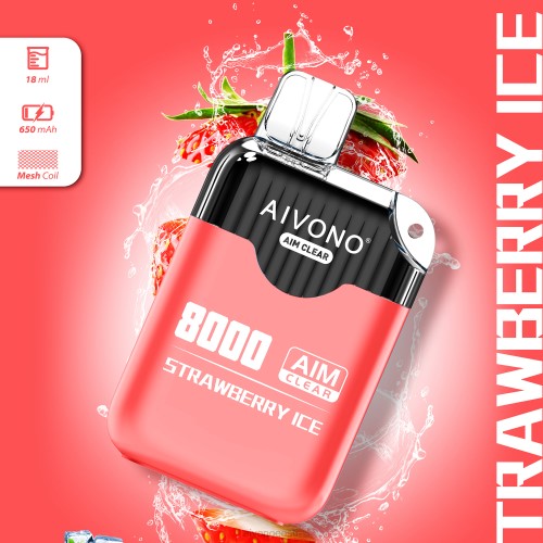 Aivono AIM CLEAR 8000 maasikajää 4P4L205 - Aivono Eesti