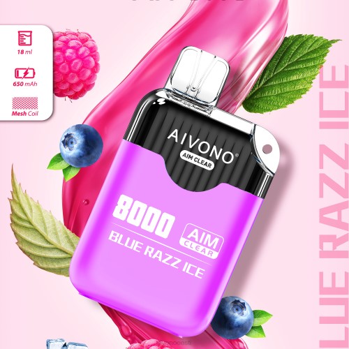Aivono AIM CLEAR 8000 sinine razz jää 4P4L202 - Aivono Vape Eesti