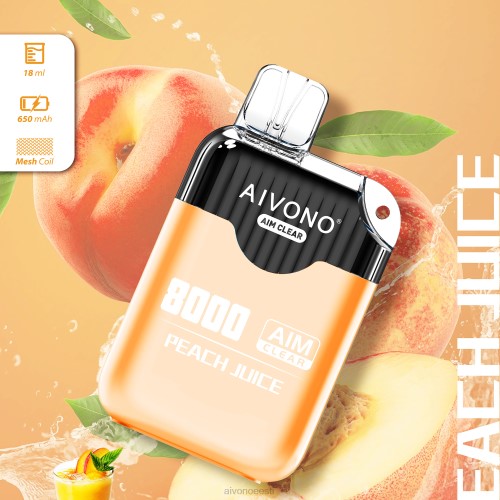 Aivono AIM CLEAR 8000 virsiku mahl 4P4L203 - Aivono Puffs