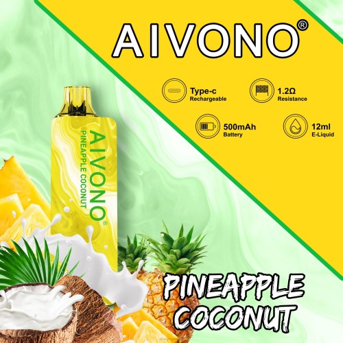 Aivono AIM GUN 7000 ananassi kookospähkel 4P4L106 - Aivono Vape Eesti