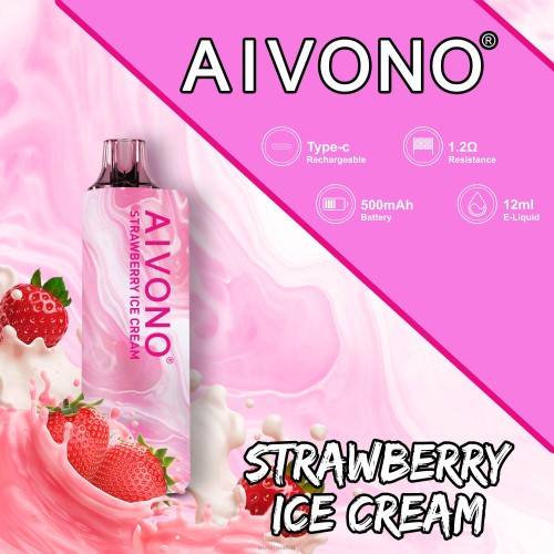 Aivono AIM GUN 7000 maasikajäätis 4P4L105 - Aivono Eesti