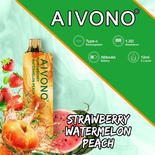 Aivono AIM GUN 7000 maasikas arbuus virsik 4P4L108 - Aivono Puffs Eesti