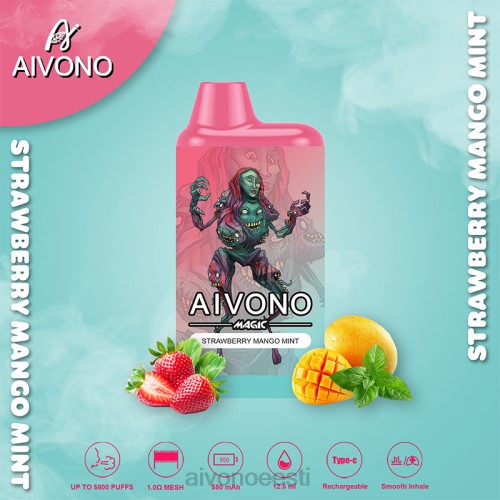 Aivono AIM MAGIC 5800 suukarbi sigaret maasika mango piparmünt 4P4L97 - Aivono Eesti