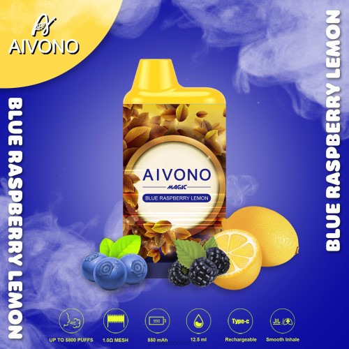 Aivono AIM MAGIC 5800 suukarbi sigaret sinine vaarikas sidrun 4P4L91 - Aivono Puffs