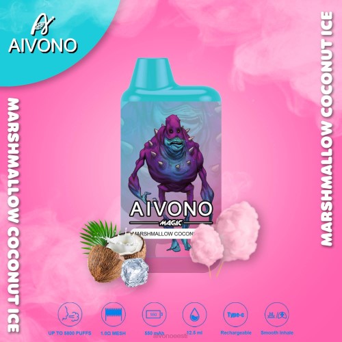 Aivono AIM MAGIC 5800 suukarbi sigaret vahukommi kookosjää 4P4L95 - Aivono Puffs