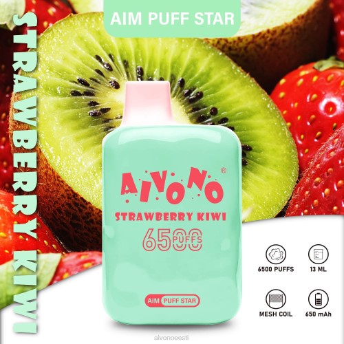 Aivono AIM PUFF STAR 6500 maasika kiivi 4P4L294 - Aivono Vape Eesti