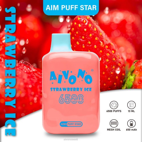 Aivono AIM PUFF STAR 6500 maasikajää 4P4L288 - Aivono Puffs Eesti