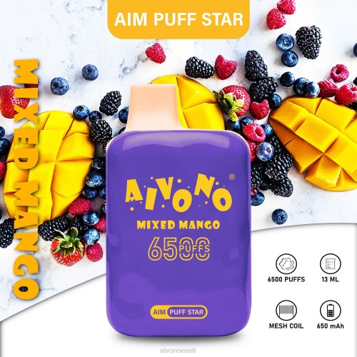 Aivono AIM PUFF STAR 6500 segatud mango 4P4L296 - Aivono Puffs Eesti