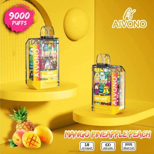 Aivono AIM XXL 9000 suu kleebis läbipaistev mango ananass virsik 4P4L49 - Aivono Eesti