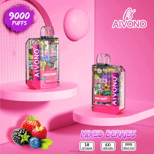 Aivono AIM XXL 9000 suu kleebis läbipaistev segatud marjad 4P4L51 - Aivono Puffs