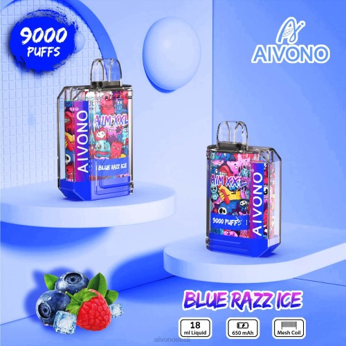Aivono AIM XXL 9000 suu kleebis läbipaistev sinine razz jää 4P4L54 - Aivono Vape Eesti