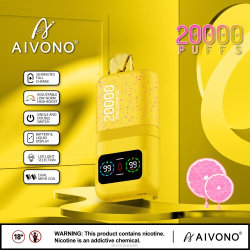 Aivono AIM magic 20 000 roosa sidrunijää 4P4L83 - Aivono Puffs