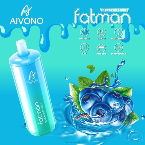 Aivono FATMAN 6800 mustika piparmünt 4P4L22 - Aivono Vape Eesti