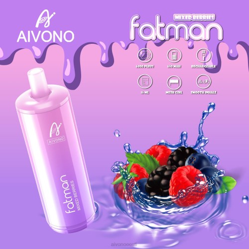 Aivono FATMAN 6800 segatud marjad 4P4L27 - Aivono Puffs