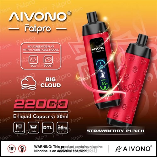 Aivono Fatpro 22000 maasika punš 4P4L8 - Aivono Puffs Eesti