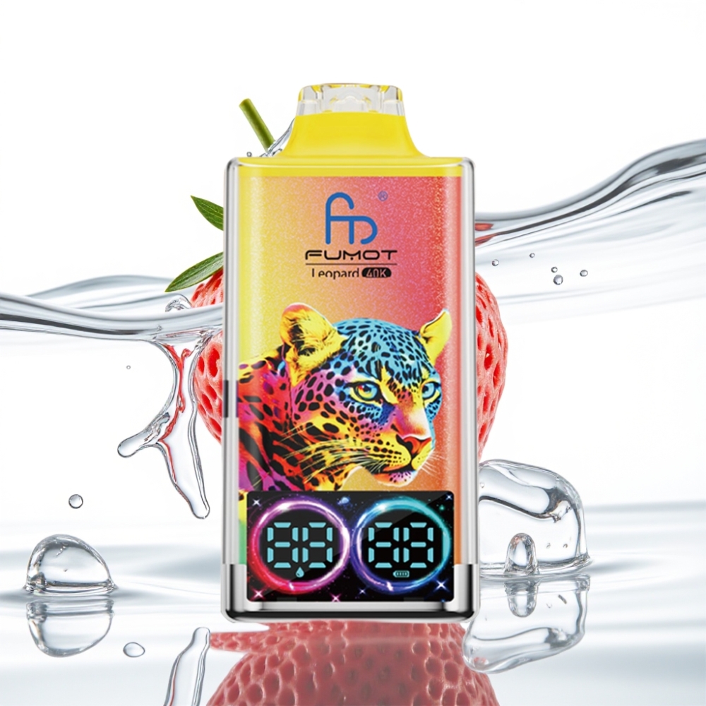 Fumot Leopard 40K Puffs Disposabel Vape Maasikajää 700mAh Dual Mesh