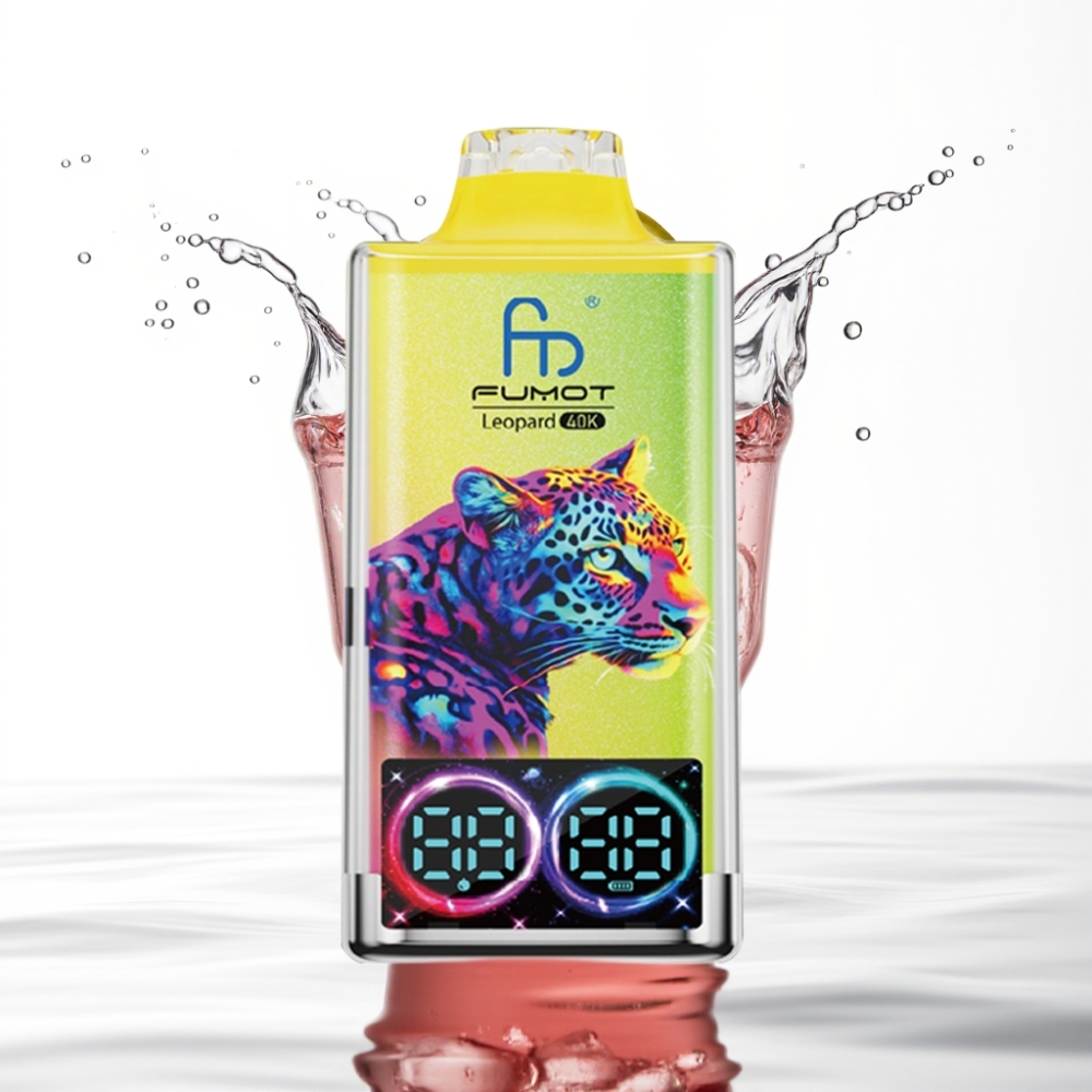 Fumot Leopard 40K Puffs Dual Mesh Roosa Sidrunimahl Disposable Vape