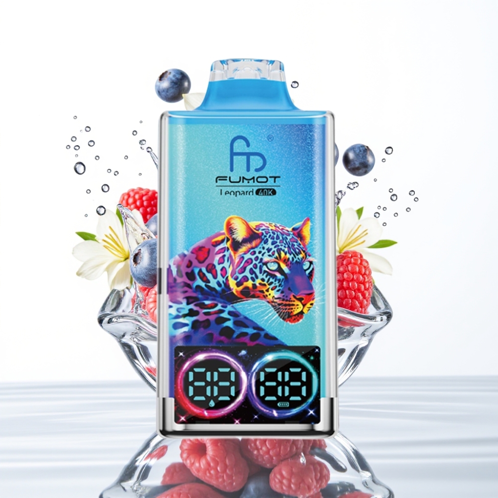 Fumot Leopard 40K Puhud Disposable Vape Mustikas Vaarikas 700mAh Dual Mesh