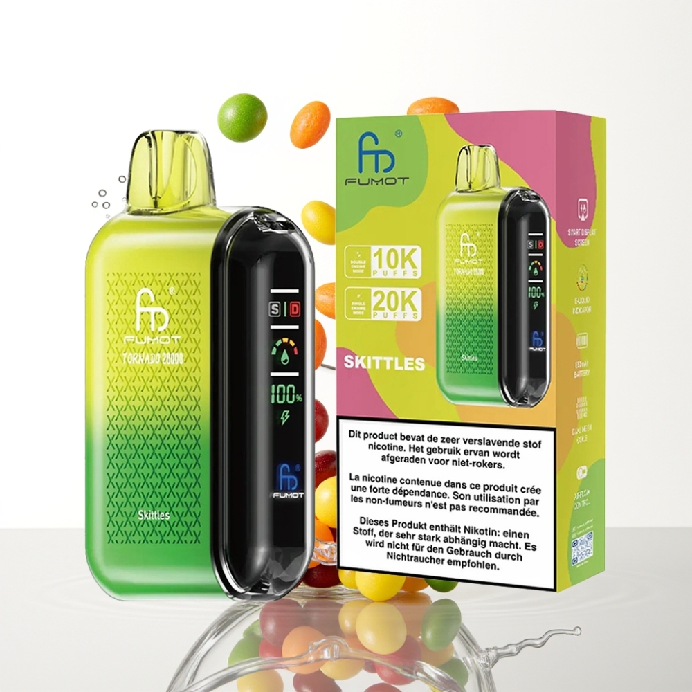 Fumot Tornado 20000 Puhangud Skittles Vape 20ml 850mAh