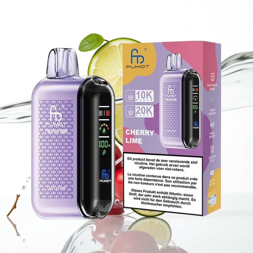 Fumot Tornado 20000 Puhangut Dual Mesh 20ml Kirsi-Laimi