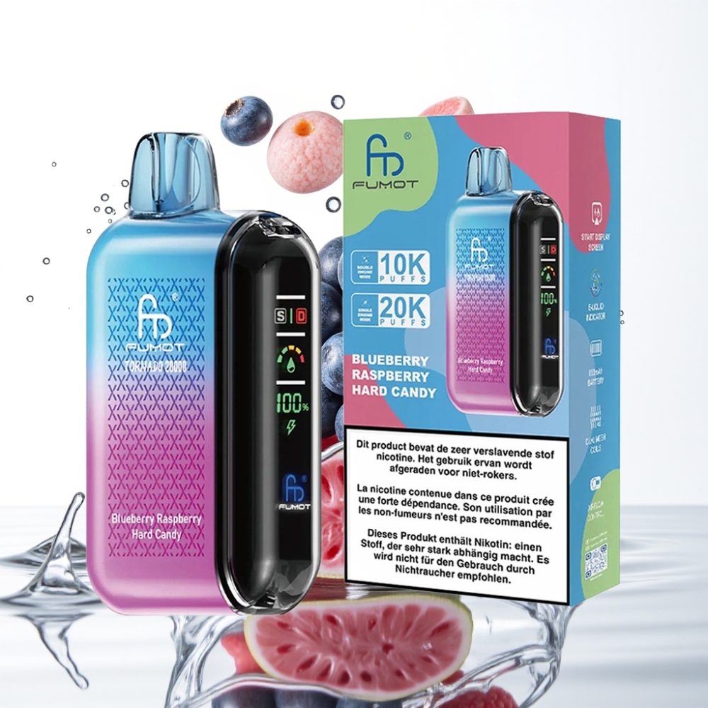 Fumot Tornado 20000 Puhangut Mustik-Vaarikakommid 20ml 850mAh