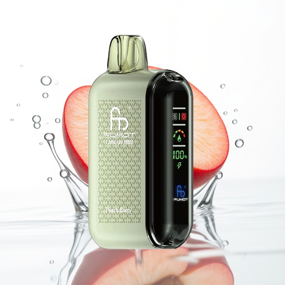 Fumot Tornado 20000 Pühkmed Dual Mesh 20ml Virsik-Marja