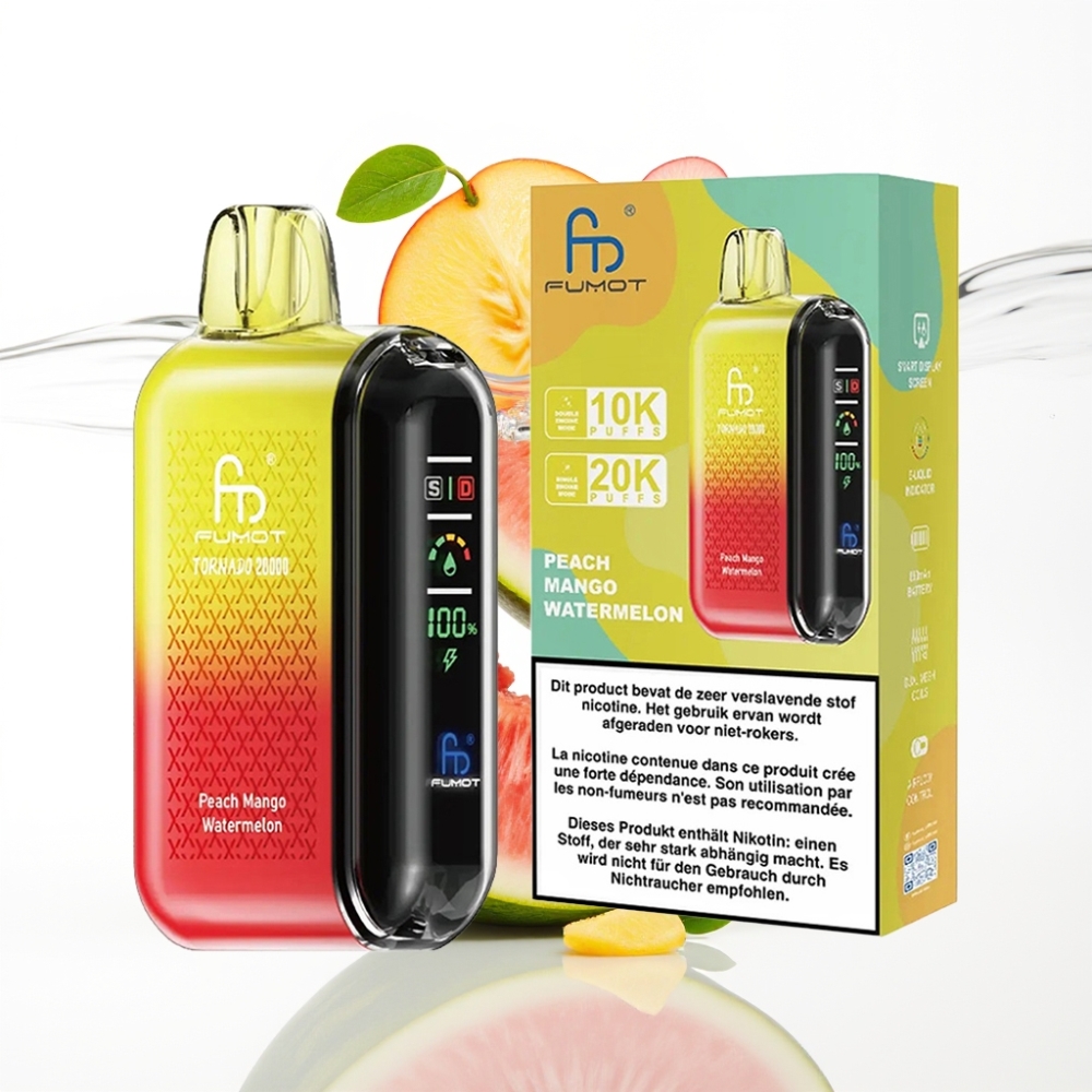 Fumot Tornado 20000 Sõlmedu 20ml 850mAh Virsik-Mango-Arbuus
