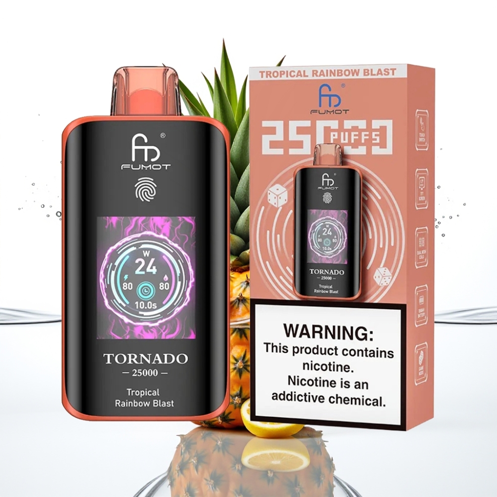 Fumot Tornado 25000 Puhang Troopiline Vikerkaar Ekraan 20ml 700mAh