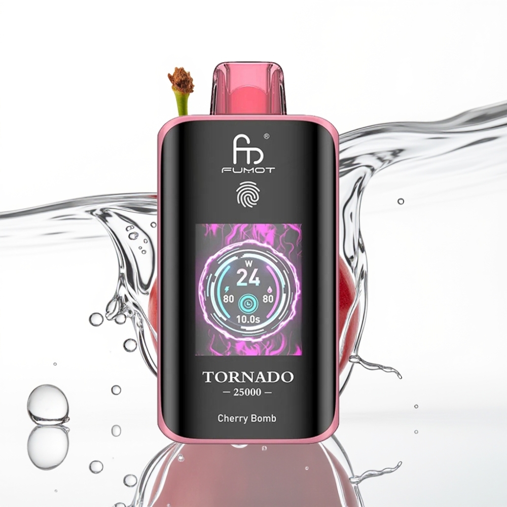 Fumot Tornado 25000 Puhangud HD Ekraan 700mAh Kirss-Pomm