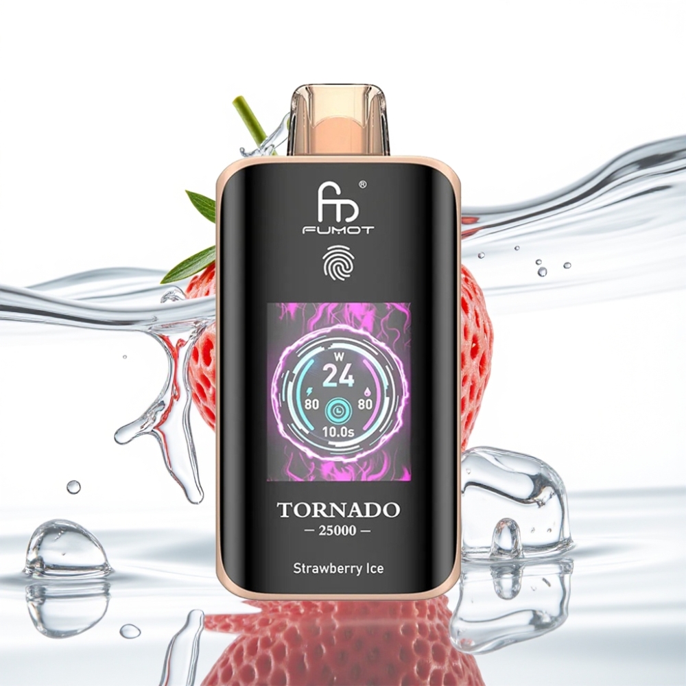 Fumot Tornado 25000 Puhangud HD Ekraan 700mAh Maasik-Jää