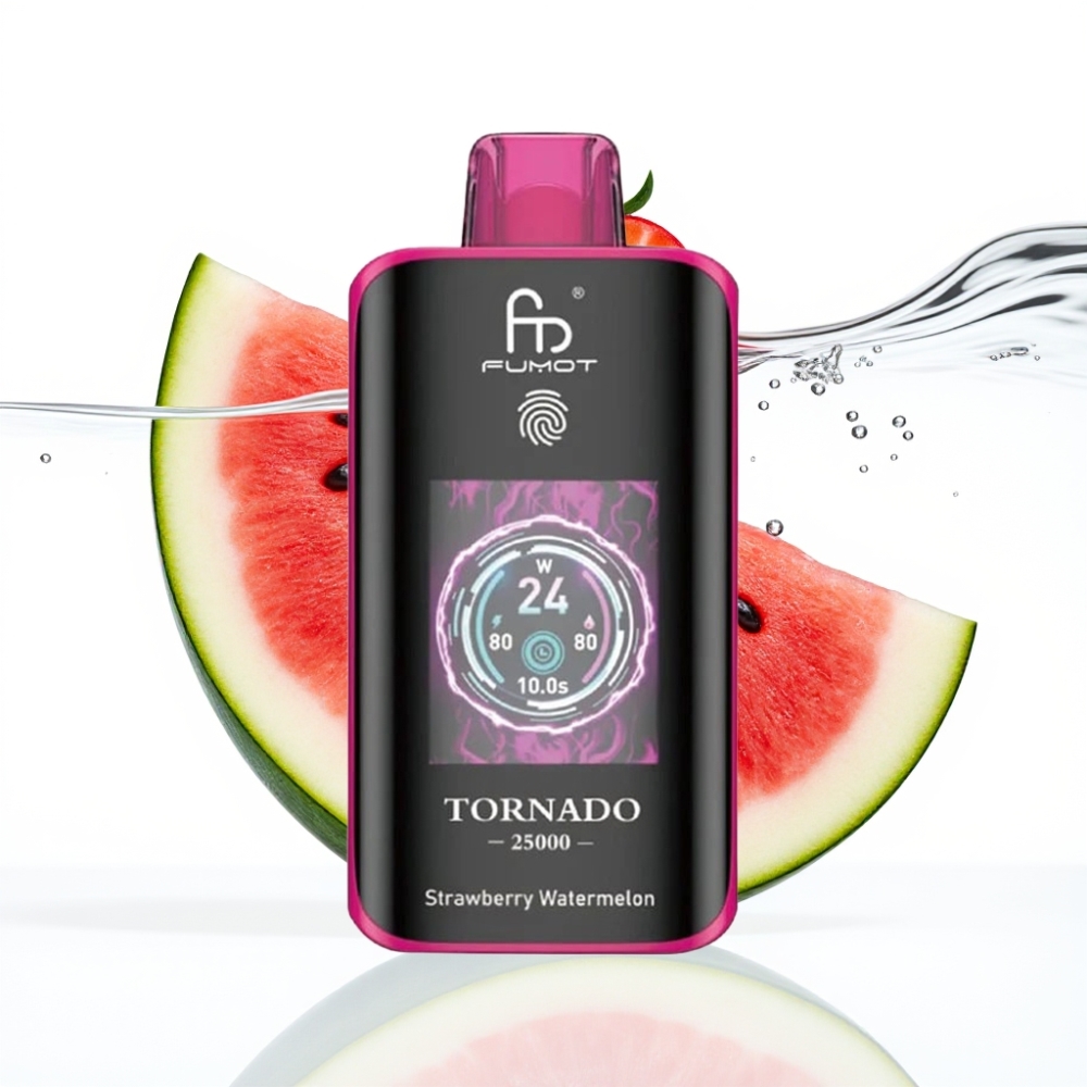 Fumot Tornado 25000 Sulg Maasik-Arbuus HD Ekraan 700mAh 20ml