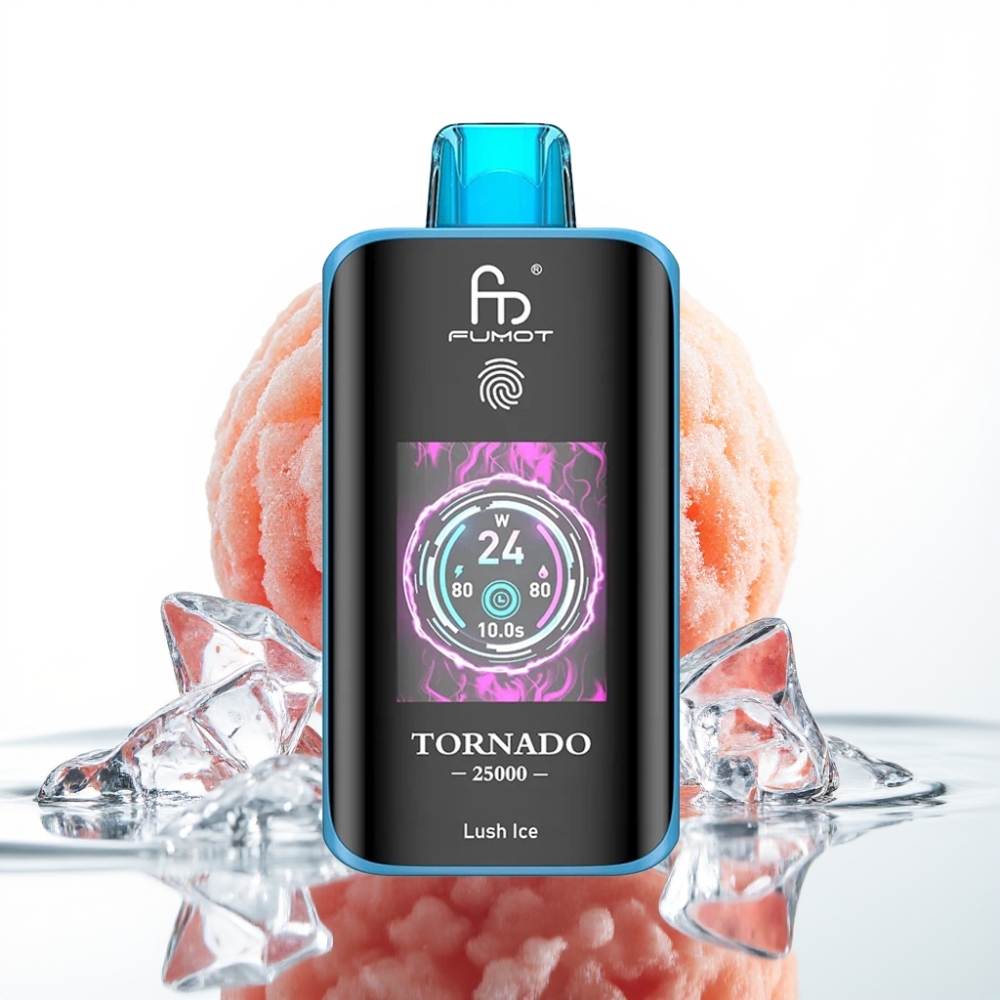 Fumot Tornado 25000 Sutsud HD Ekraan 700mAh Lush Ice