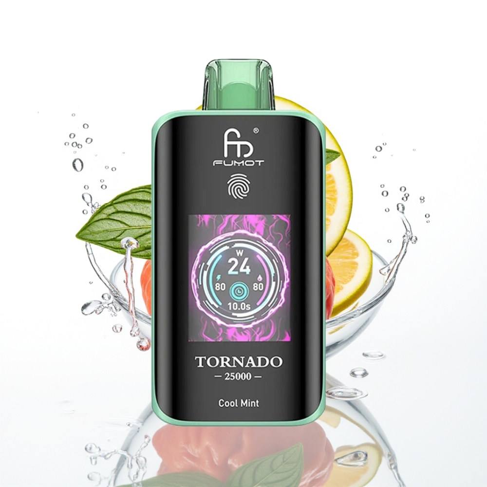 Fumot Tornado 25000 Sõidud HD Ekraan 700mAh Jahe Münt
