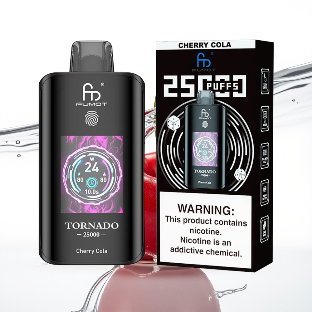 Fumot Tornado 25000 Sõlm HD Ekraan 700mAh Kirsi-Cola