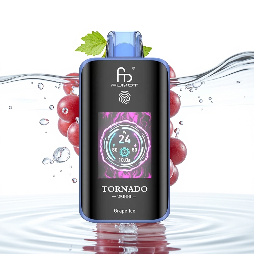 Fumot Tornado 25000 Söödud HD Ekraan 700mAh Viinamäe-Jää