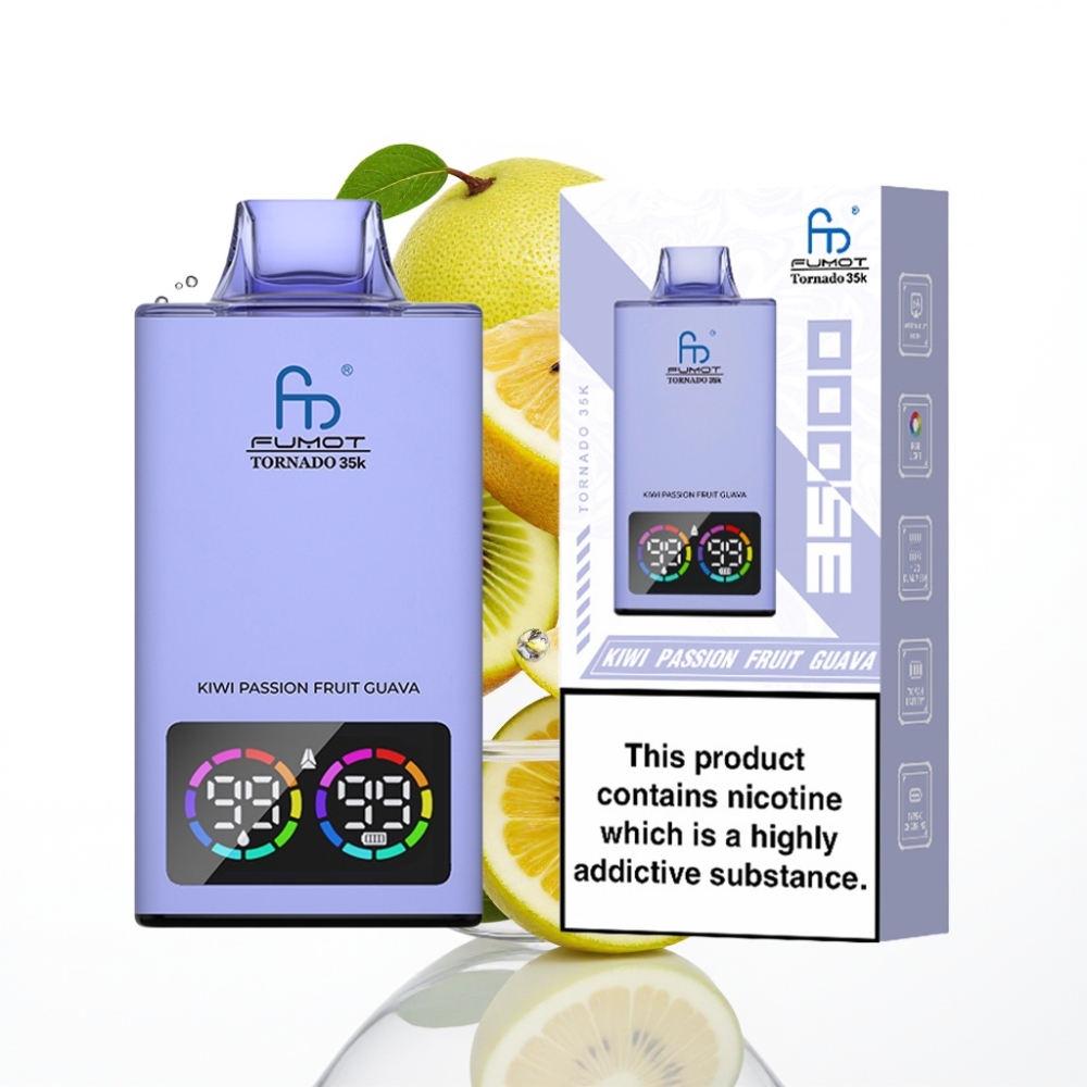 Fumot Tornado 35K Ühekordne Vape Dual Mesh Kiivi-Marakuuja-Guava