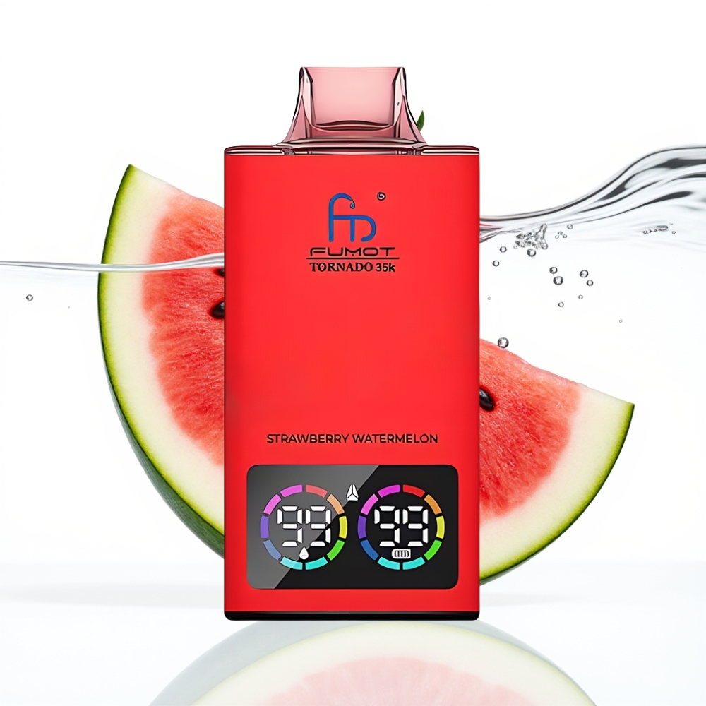Fumot Tornado 35K Ühekordne Vape – Maasikas-Arbuus 15ml 35000 Tõmmet USB-C