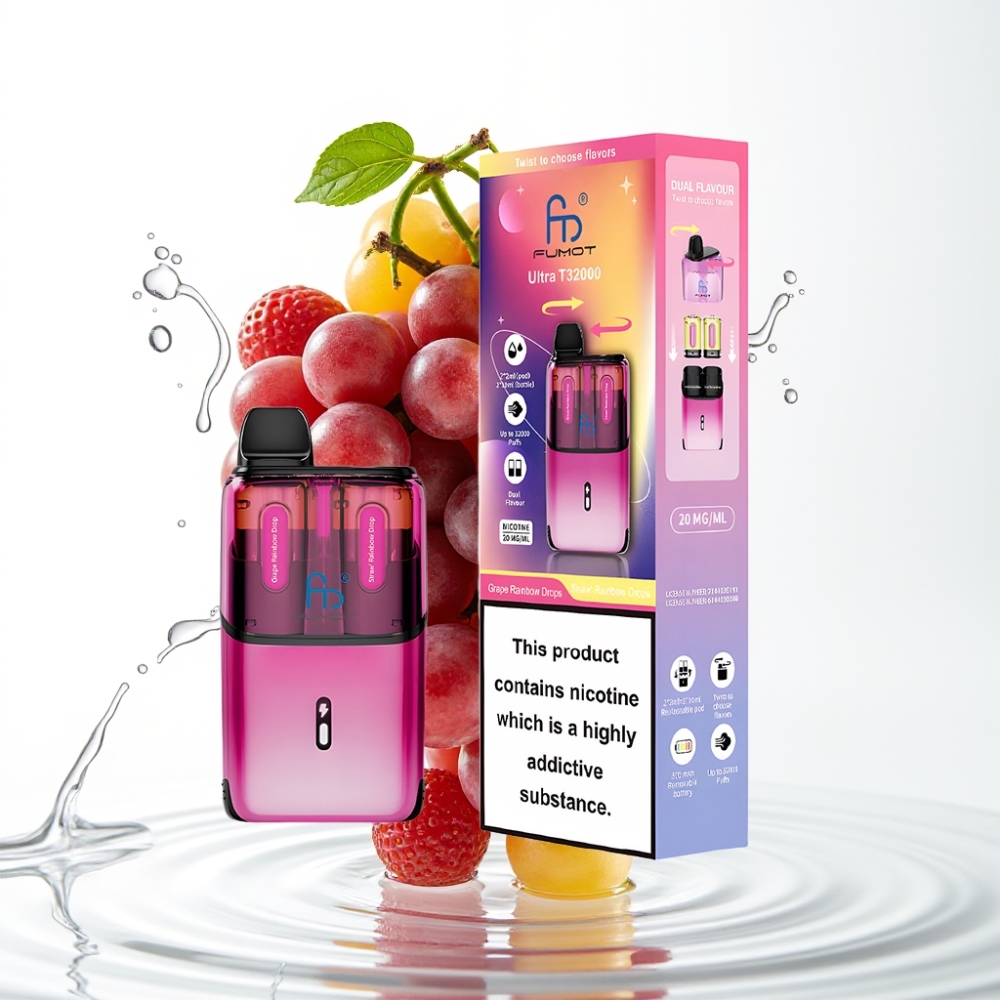 Fumot Ultra T32000 Disposable Vape Viinamarja-Maasika Vikerkaare Tilgad