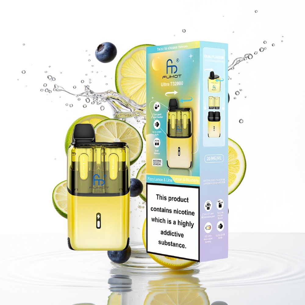 Fumot Ultra T32000 Disposable Vape – Virgeline Sidrun  Mustikas (32000 tossu 24ml)