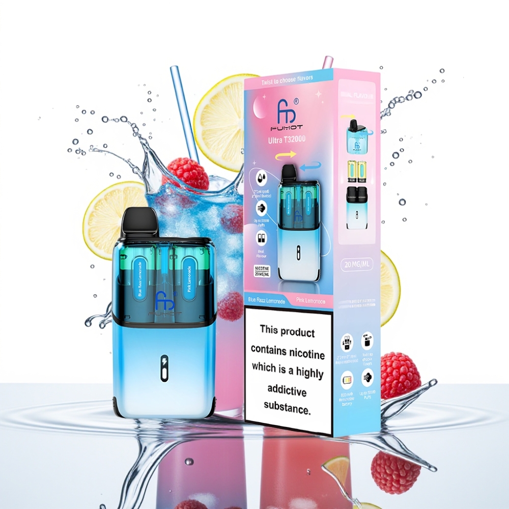 Fumot Ultra T32000 Ühekordne Vape 32000 Tambi 24ml Sinised Sidrunimahlad