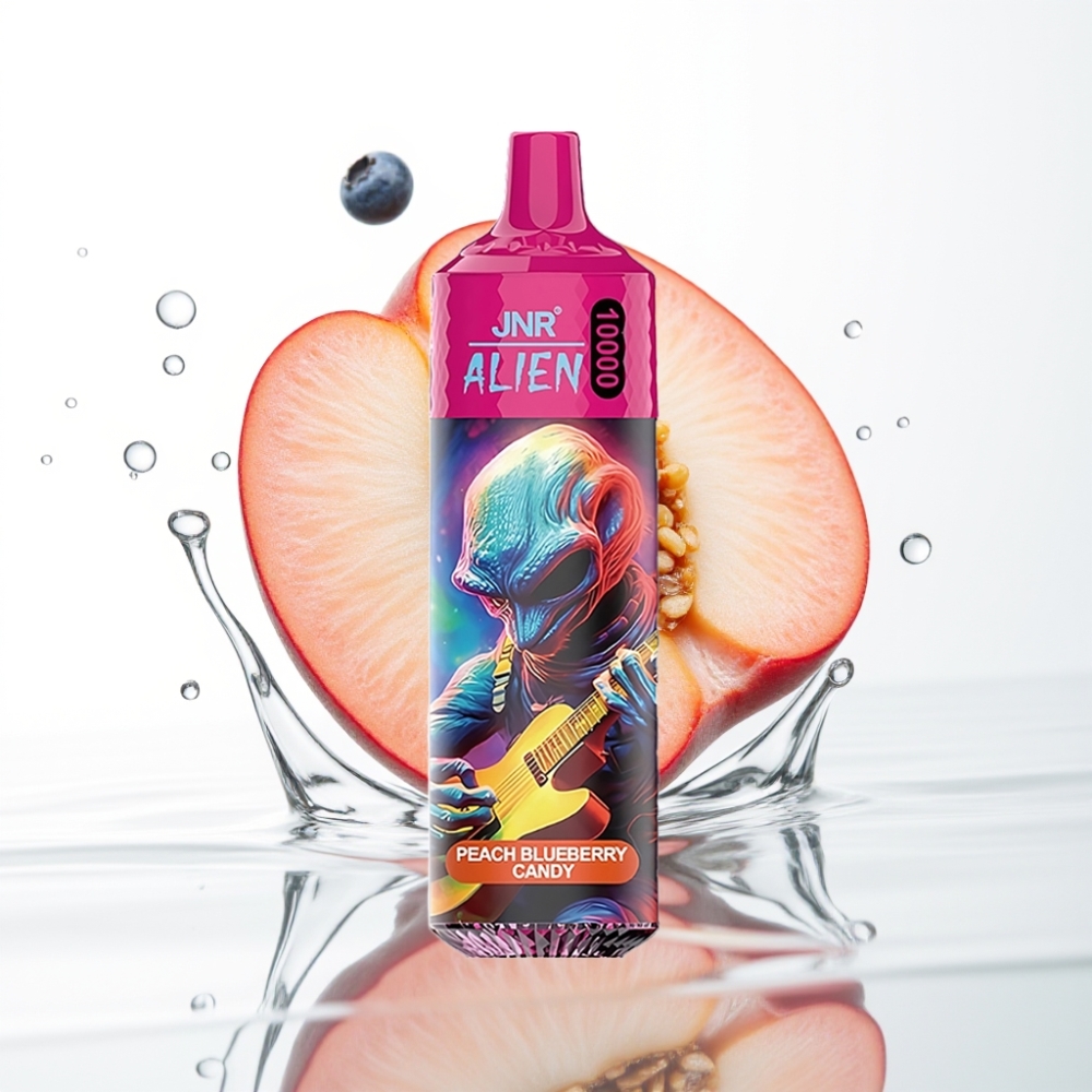 JNR Alien 10000 Sõnnikud (850mAh 20ml Virsik-Mustikas Kommid)