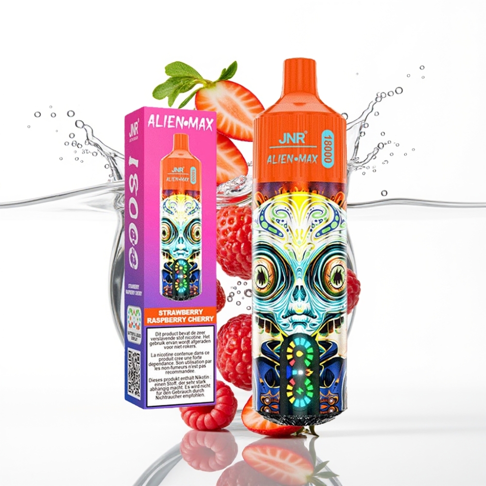 JNR Alien Max 18000 Puffs Dual Mesh Maasikas Vaarikas Kirsih