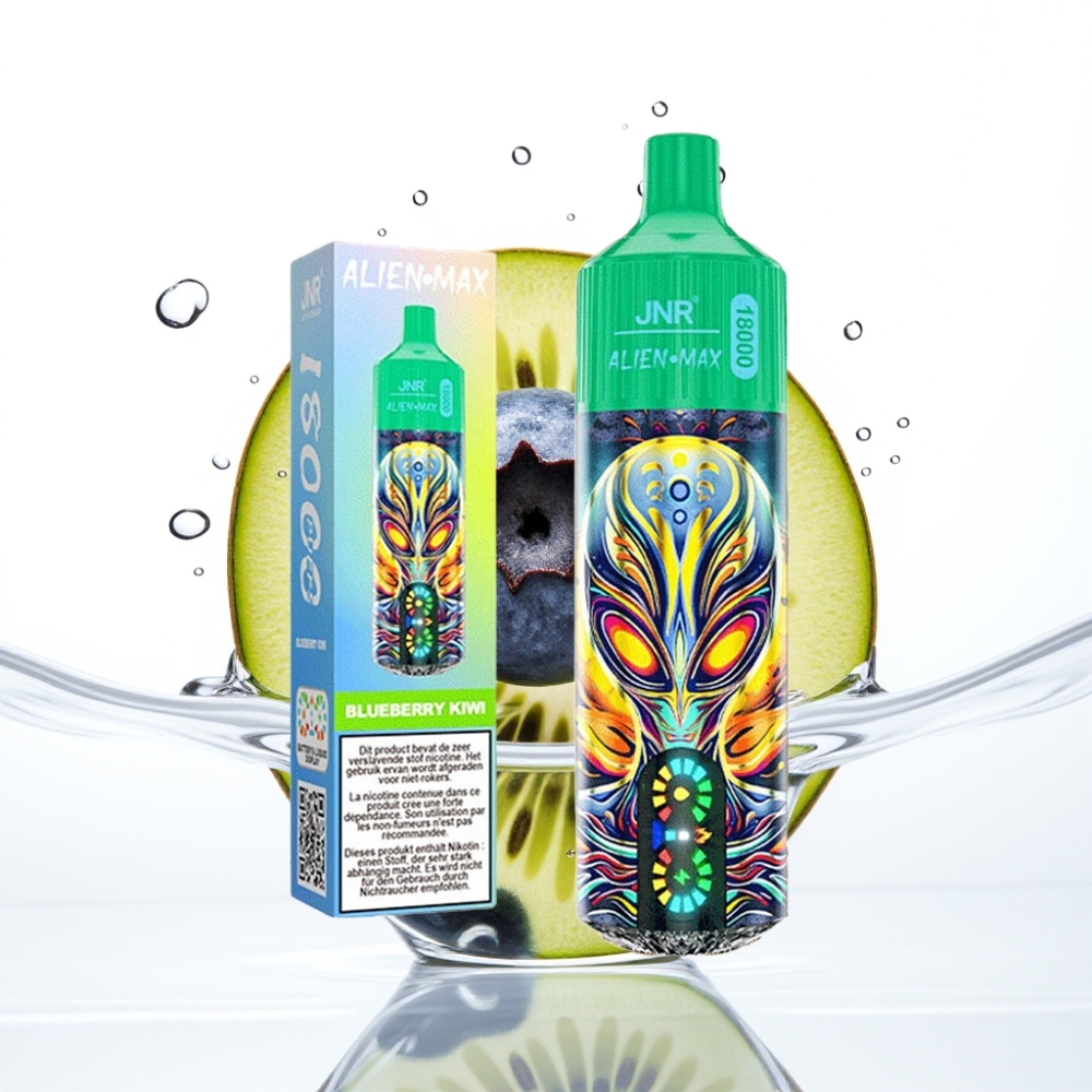 JNR Alien Max 18000 Suts Dual Mesh Sinimari-kiivi