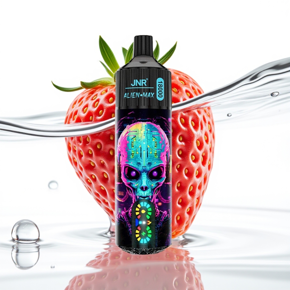 JNR Alien Max 18000 Suts Hubba Bubba Maasikas LED 28ml Tüüp-C