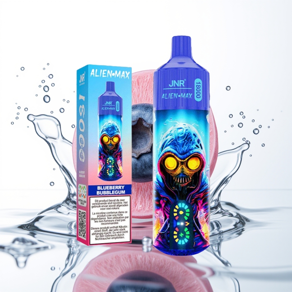 JNR Alien Max 18000 Suts Mustik-Mullikommi Tark LED Topeltmähis 28ml