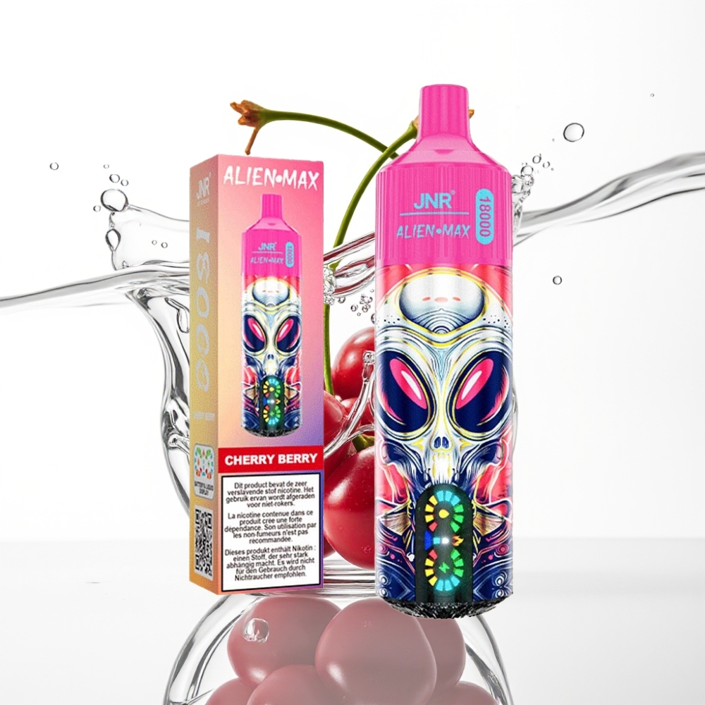 JNR Alien Max 18000 Sõnmed Tark LED Ekraan Kahekordne Mähis Kirsi-Marja Maitse